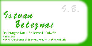 istvan beleznai business card